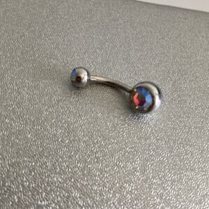 Bellybutton ring piercing 14g gem